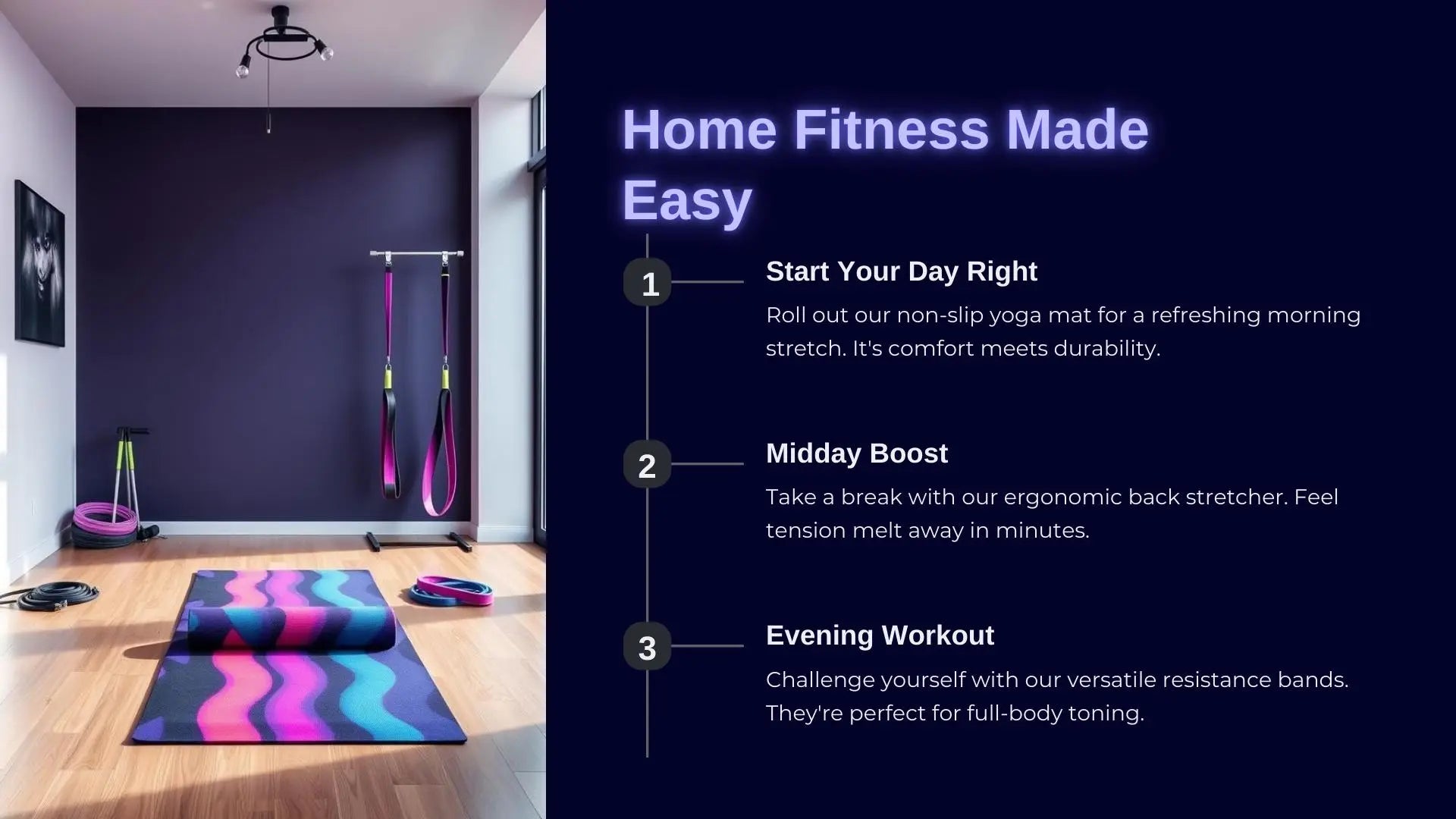 Kwiniverse Gym & Fitness collection: Explore Kwiniverse's Gym & Fitness collection featuring yoga mats, back stretchers, resistance bands, and portable workout equipment for your home fitness goals