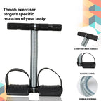 Premium Single Spring Tummy Trimmer Abs Exerciser Waist Trimmer-Body Toner-Fat Buster- Multipurpose Fitness Gym Equipment for Men and Women (Black) 19227