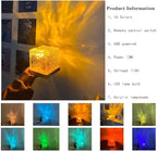 Wave Light Cube, Aurora Glow Lamp Crystal Night Light for Room Decor 19357
