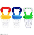 Nibbler for Babies | Pacifier for Newborn Baby | Silicone Fruit & Juice Feeder with Cover Pack of 2 4485