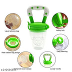 Nibbler for Babies | Pacifier for Newborn Baby | Silicone Fruit & Juice Feeder with Cover Pack of 2 4485