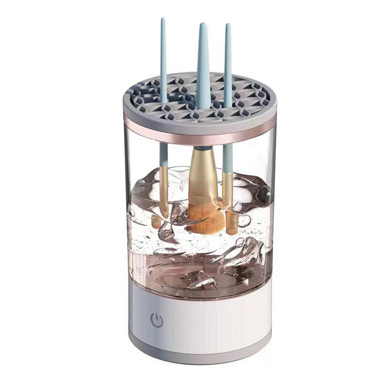 Electric Makeup Brush Cleaner with silicon holder | USB Rechargeable | Automatic Design | Portable Cosmetic Brush & Blender Cleaning Machine Dropdash