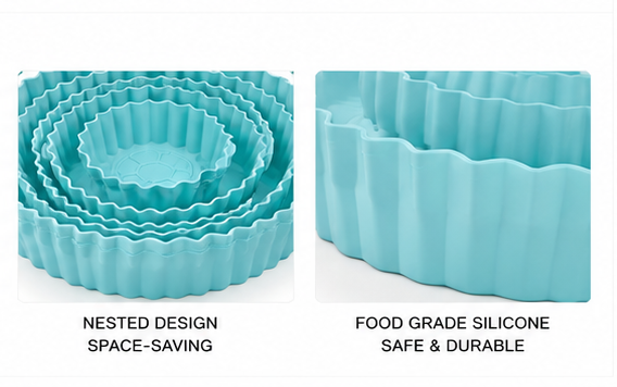 6 Pcs Reusable Air Fryer Silicone Pot Liners 18052
