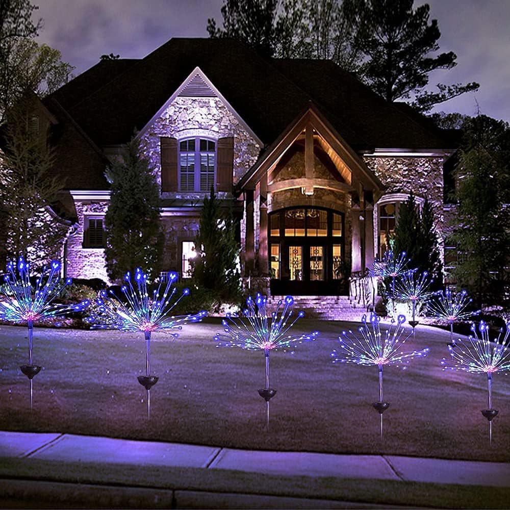 Solar Firework Lights 2 Pack 120 LED Outdoor Solar Garden Lights Dropdash