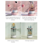 Electric Makeup Brush Cleaner with silicon holder | USB Rechargeable | Automatic Design | Portable Cosmetic Brush & Blender Cleaning Machine Dropdash