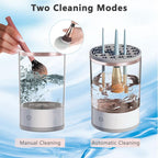 Electric Makeup Brush Cleaner with silicon holder | USB Rechargeable | Automatic Design | Portable Cosmetic Brush & Blender Cleaning Machine Dropdash