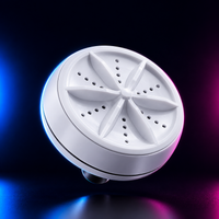 2In1 Mini Washing Machine Portable Rotating Ultrasonic Turbine Washer