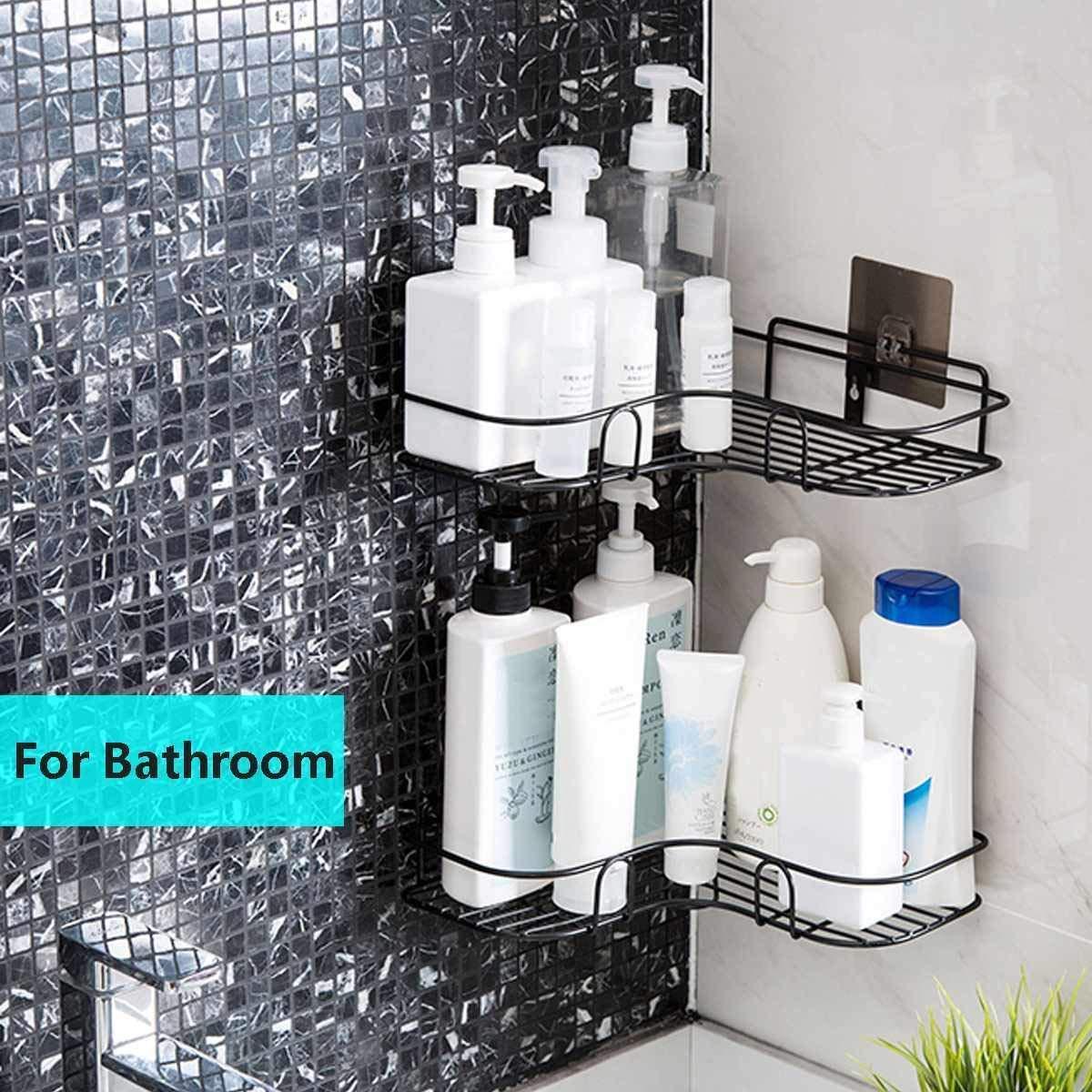 Metal Bathroom Corner Rack Storage Shelves – Stylish & Functional Organization - Kwiniverse