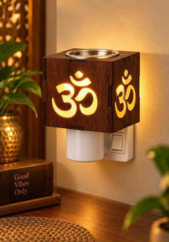 Electrical Camphor Diffuser Glass with On/Off Switch | Electric Kapoor Dani for Pooja & Home Décor