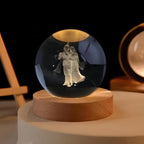 3D Radha Krishna Crystal Ball Night Light | LED Lamp for Home Decor, Pooja Room & Gifting Dropdash