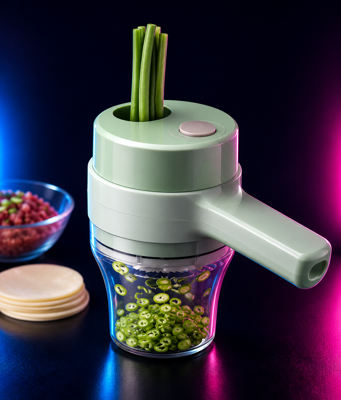 4-in-1 Electric Vegetable Cutter, Slicer, Grater, Chopper Dropdash