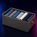 Organizer for Clothes with Metal Frame Rectangle Storage Baskets for Clothing Fabric Storage Box with Handles ( Pack Of 1 ) Dropdash
