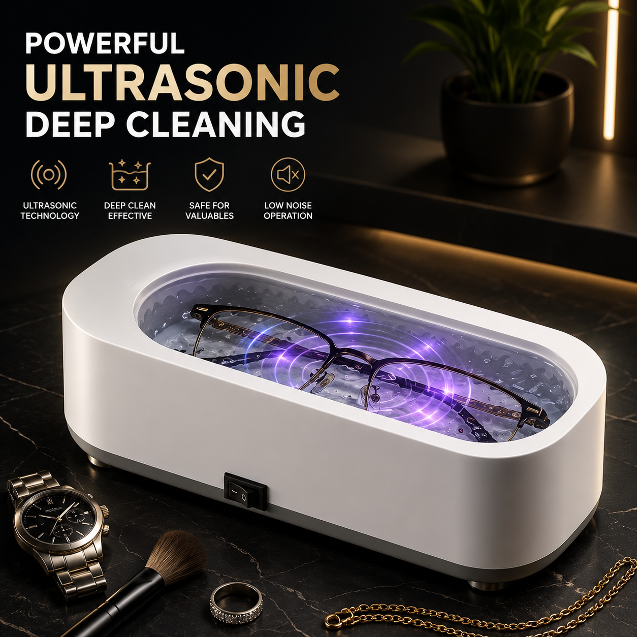 Ultrasonic Cleaner High Frequency Household Mini Portable Ultrasonic Vibration Cleaning Machine Dropdash