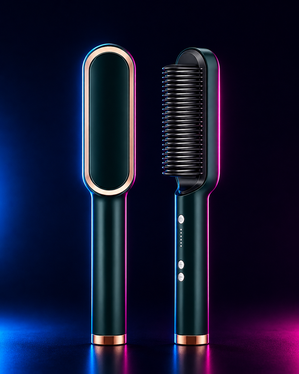 Tourmaline Ceramic Hair Curler Brush | Hair Straightening Iron Perfect for Saloon at Home Hair Styler Dropdash