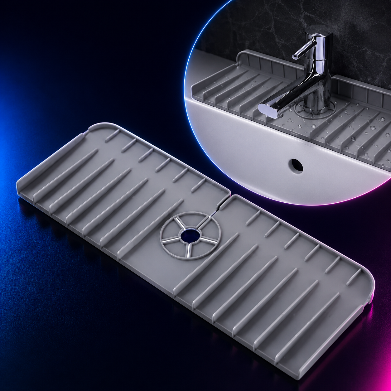 Silicone Sink Faucet Mat (Pack of 1) 19202