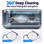 High Frequency Vibration Cleaner | Best Jewelry, Watch & Eyeglass Cleaner Machine | Professional At-Home Ultrasonic 46KHz High-Frequency Cleaning Machine for Valuables & Gadgets | 350 ml capacity Dropdash