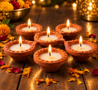 Classic Clay Wax Diya Set | Traditional Decorative Diyas for Diwali, Pooja & Festive Home Décor Dropdash