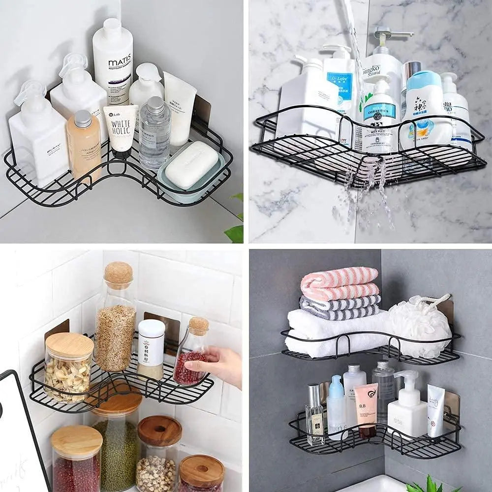 Metal Bathroom Corner Rack Storage Shelves – Stylish & Functional Organization - Kwiniverse