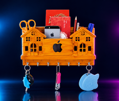 Wooden Key Holder for Wall | Wall-Mounted Key Organizer for Home, Office & Entryway