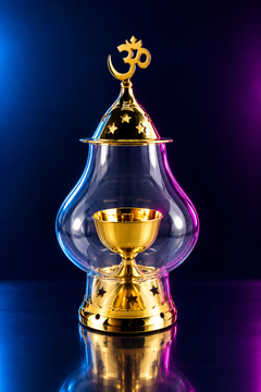Premium Akhand Jyot Diya with Wick Adjustment | Adjustable Wick Oil Lamp for Pooja, Mandir & Diwali