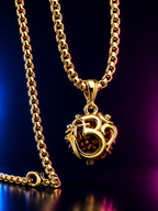 Om Rudraksha Pendant With Chain 8995