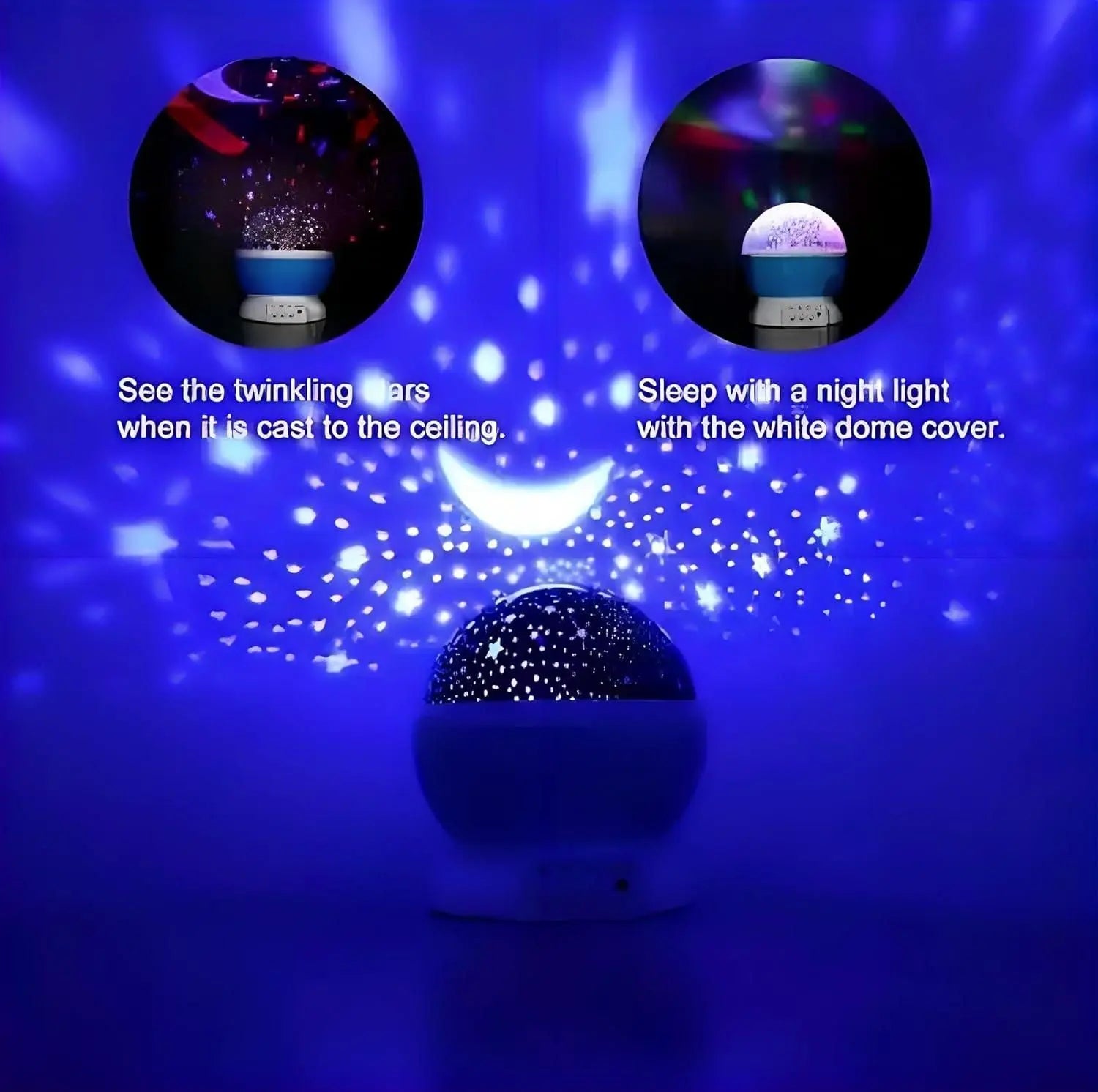 Star Moon Night Light – Celestial LED Projector Lamp for Kids and Relaxing Ambiance gyf29m-i4