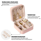 Rectangle Peach Leather Jewellery Box, For Gifting 19357