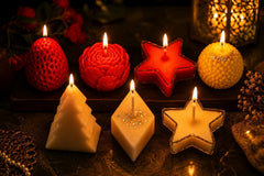 Decorative Candle Set Mixed Design | Assorted Decorative Wax Candles for Home Décor, Diwali & Gifting