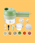 4-in-1 Electric Choppers | Multi-Function Food Processor | Mini Chopper, Garlic Masher, Slicer & Dicer | Compact Kitchen Gadget Dropdash