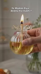 Glass Modak Shape Diyas | Decorative Diwali Diyas for Pooja, Rangoli & Festive Home Décor