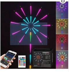 Smart App Remote Control Firework LED Strip Light | RGB Music Sync Color Changing Light for Room & Gaming